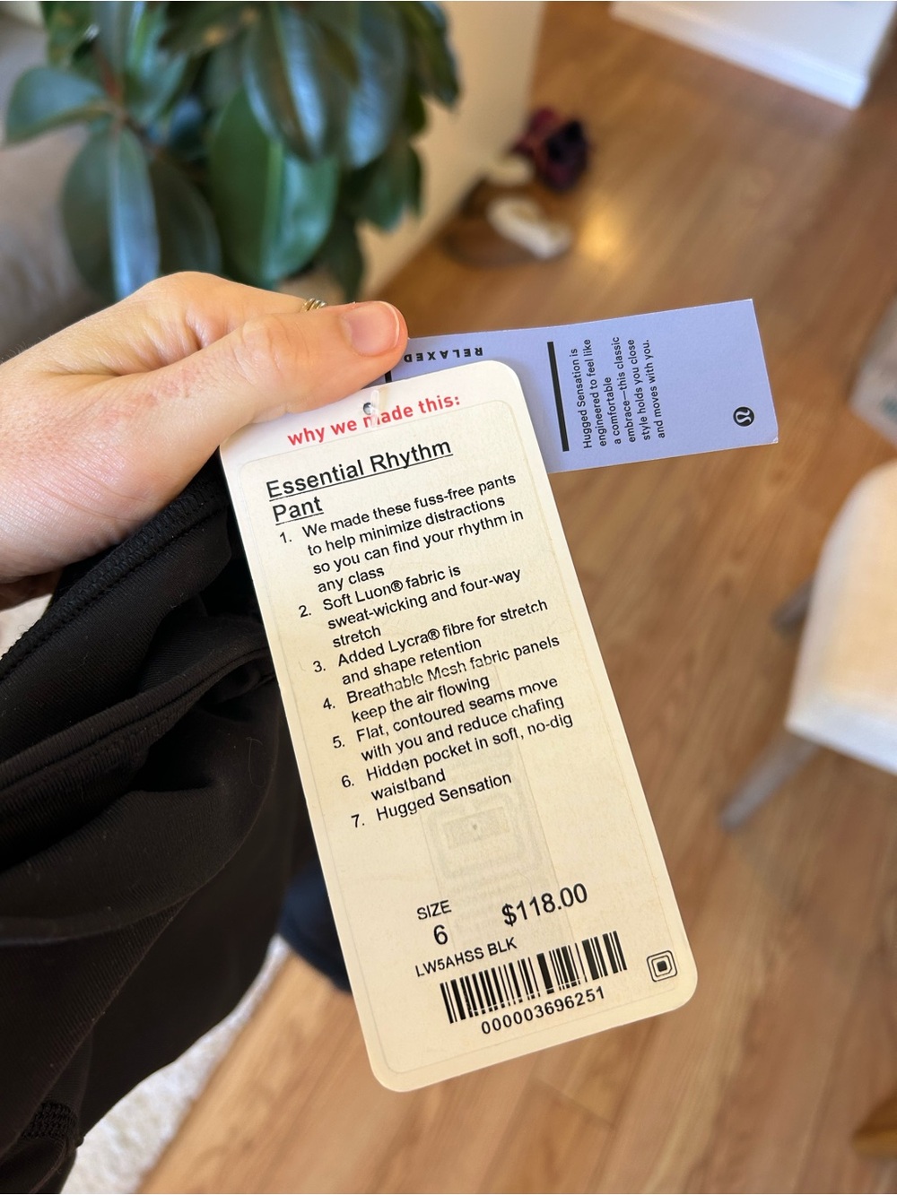 Lululemon Essential Rhythm Pant in Black